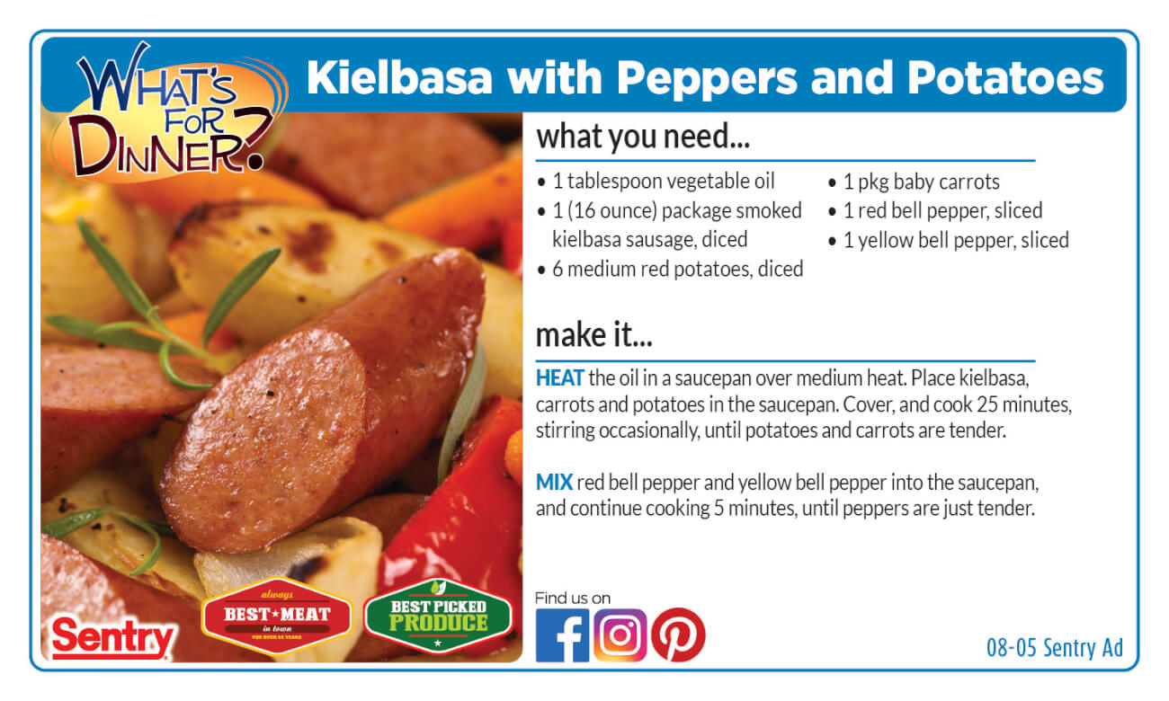 Recipe: Kielbasa with Peppers and Potatoes