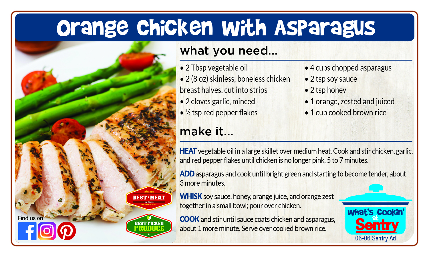 Recipe: Orange Chicken with Asparagus