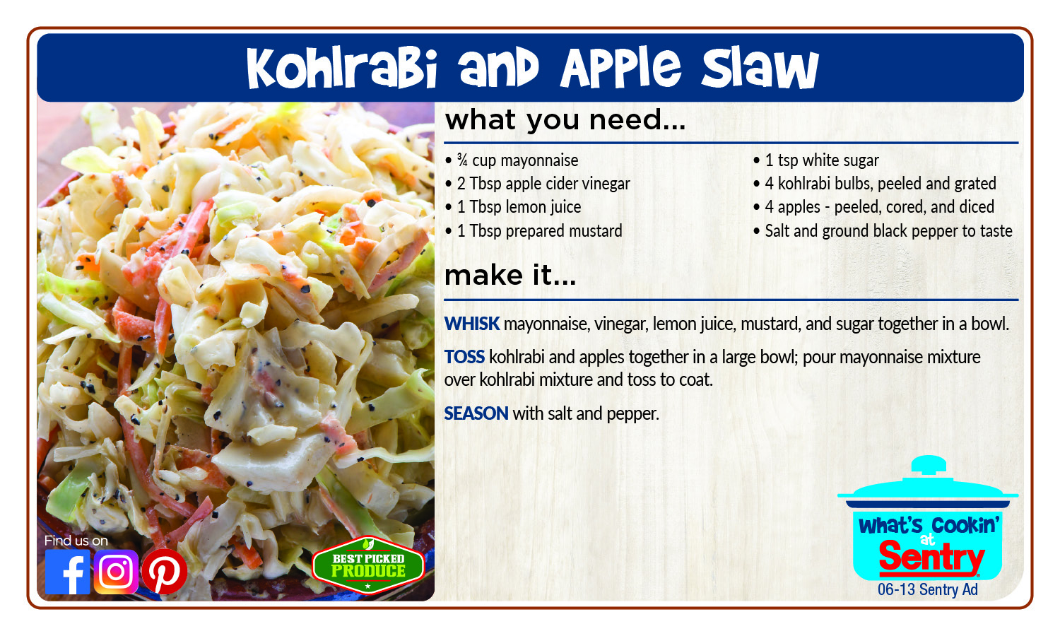 Recipe: Kohlrabi and Apple Slaw