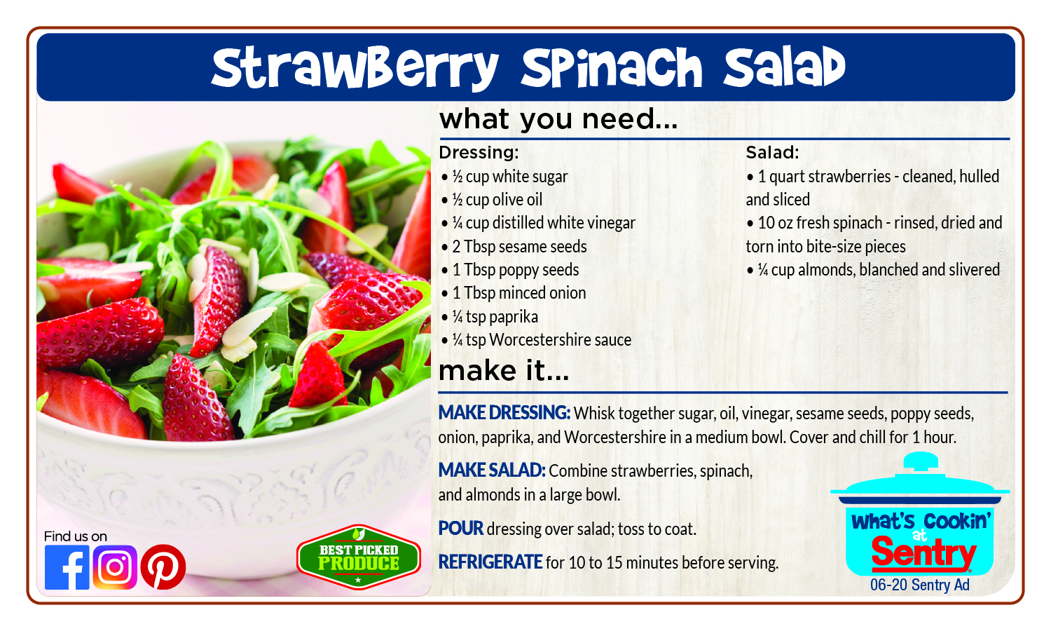 Recipe: Strawberry Spinach Salad