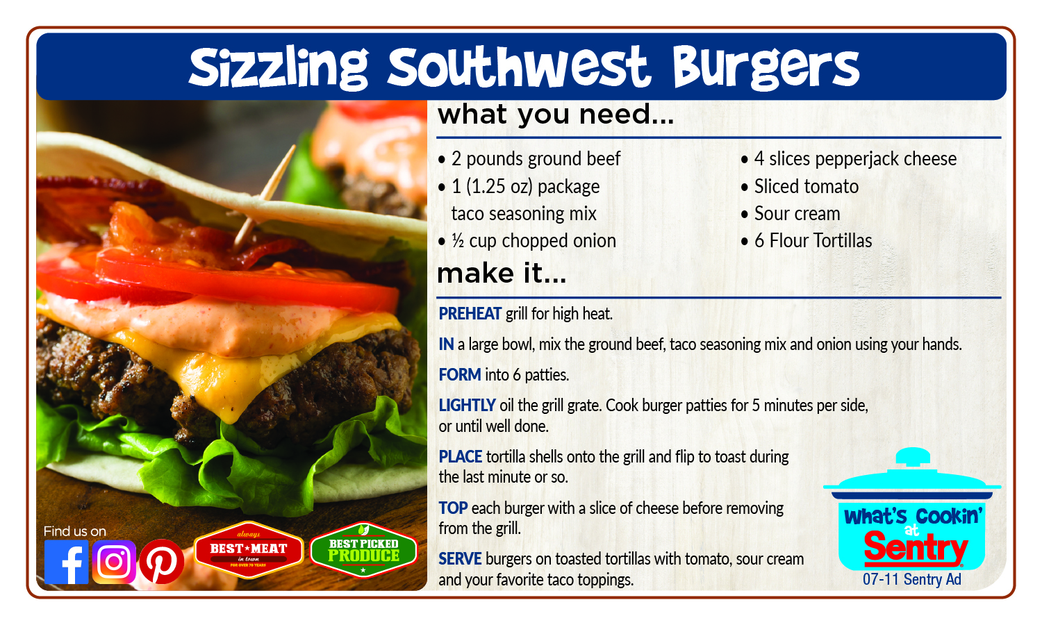 Recipe: Sizzling Southwest Burgers