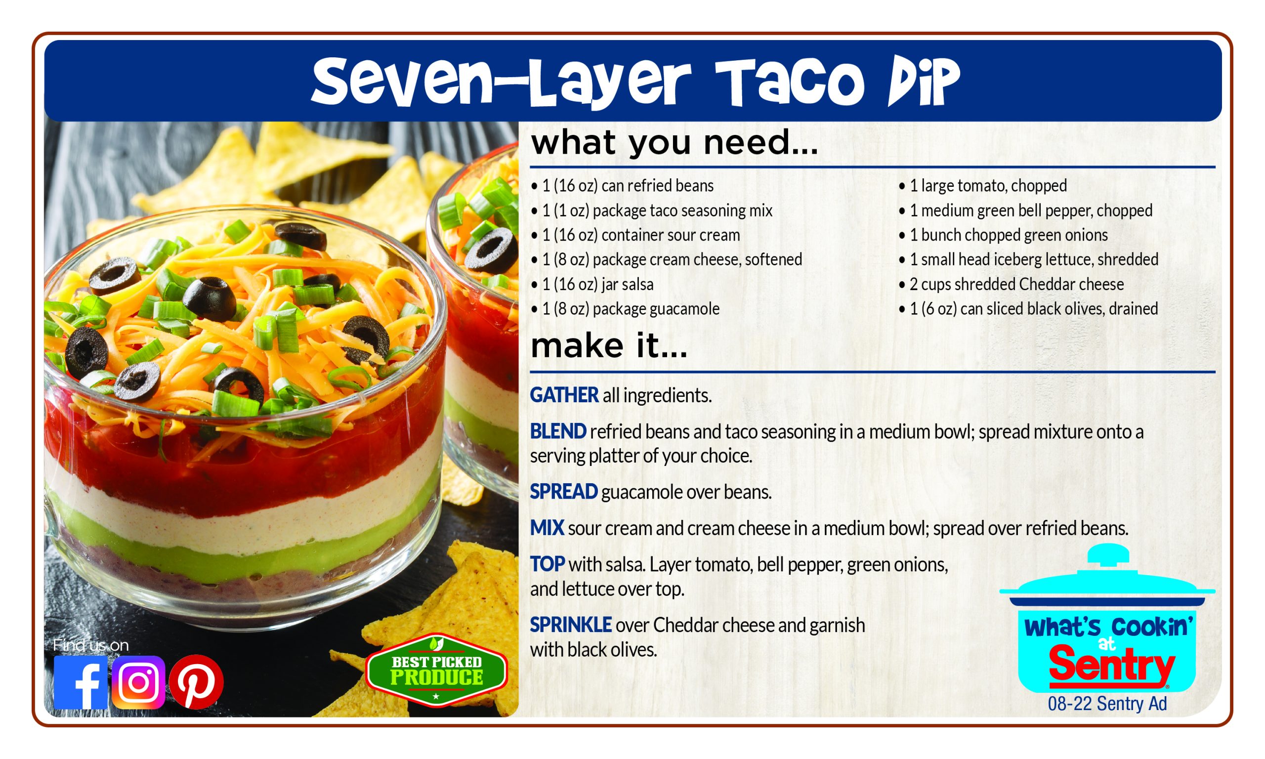 Seven Layer Taco Dip