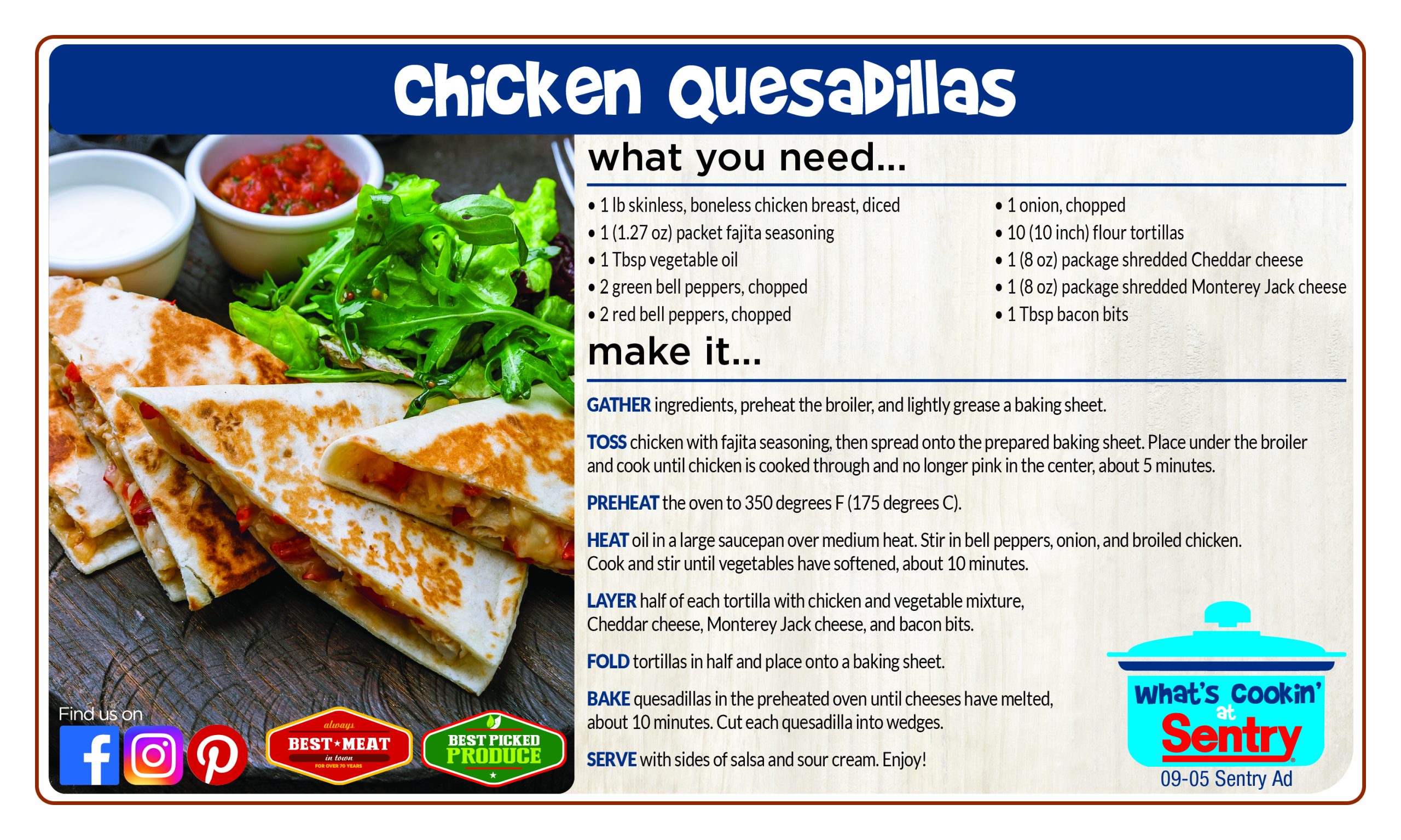 Chicken Quesadillas