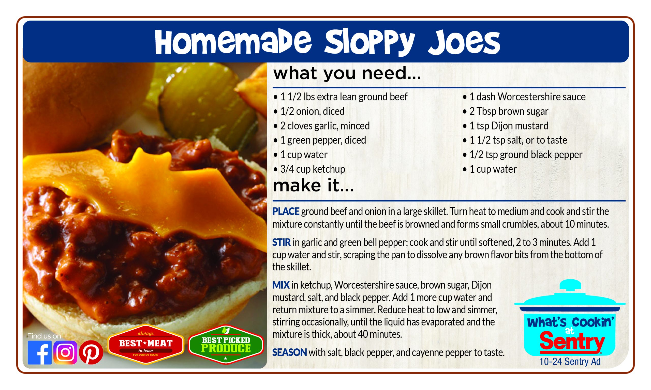 Recipe: Homemade Sloppy Joes