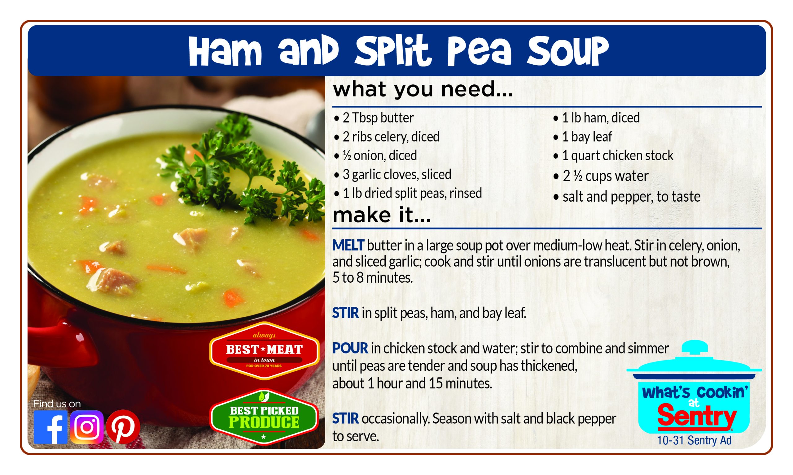 Recipe: Ham and Split Pea Soup