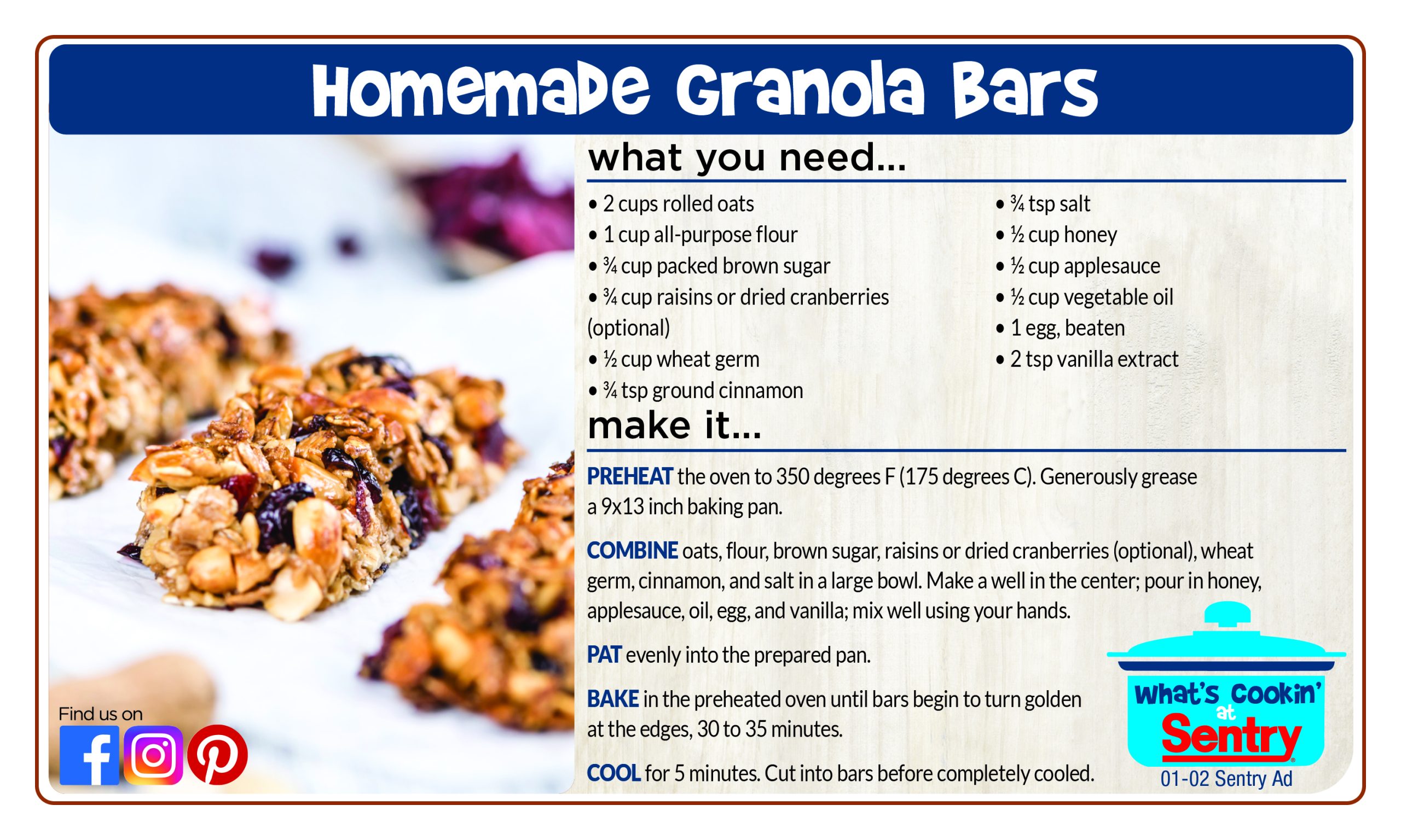 Recipe: Homemade Granola Bars