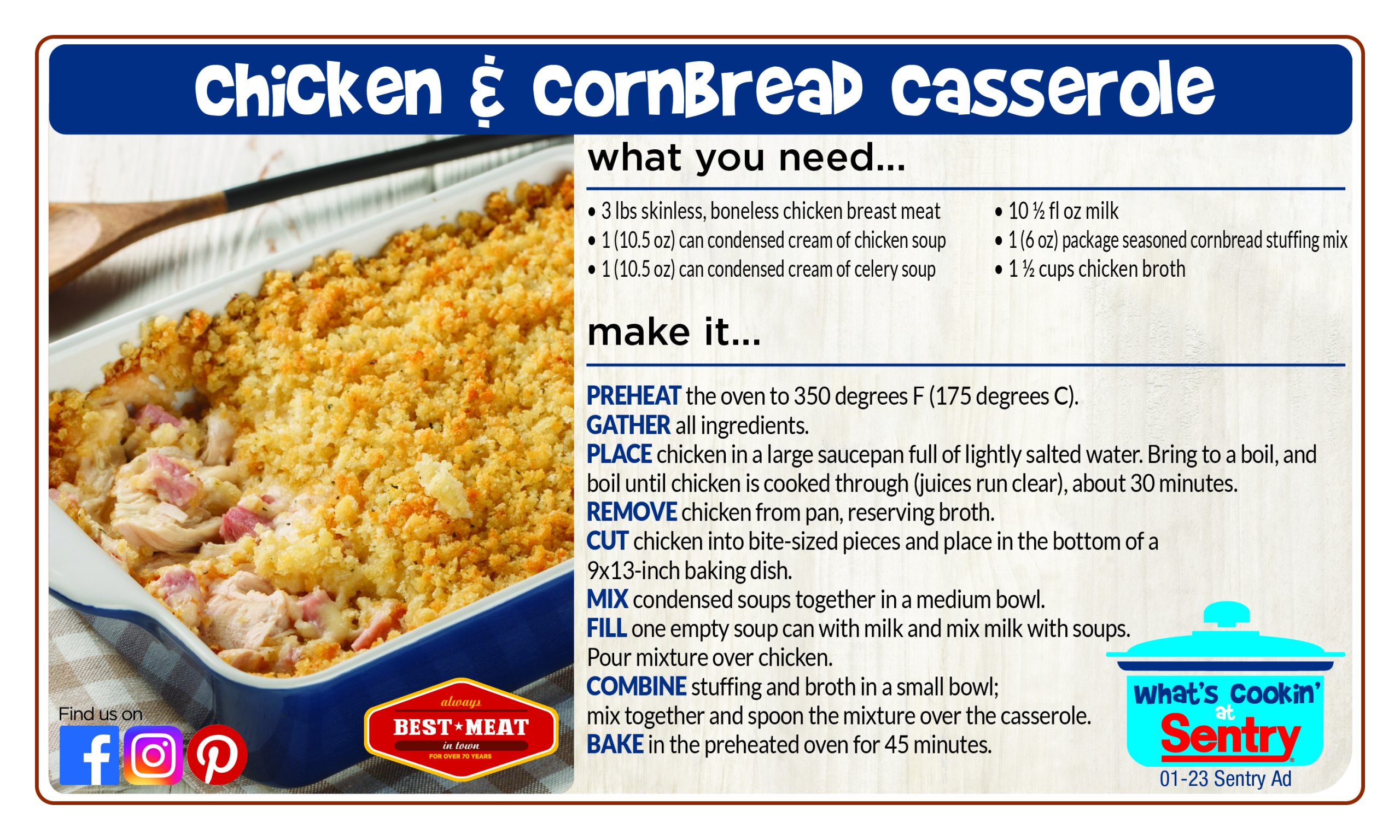 Recipe: Chicken and Cornbread Casserole