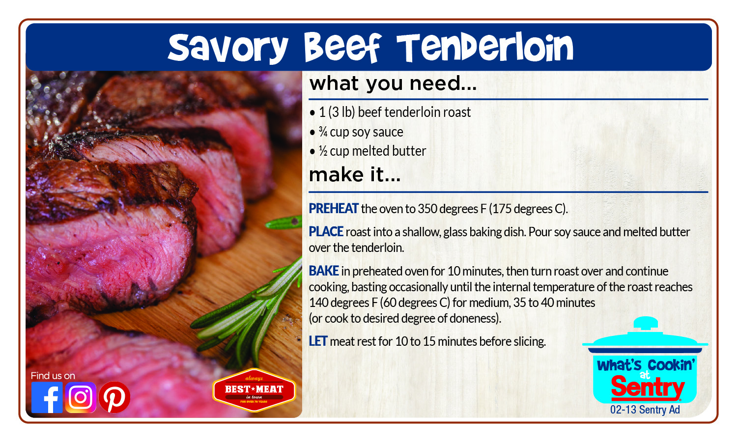 Recipe: Savory Beef Tenderloin